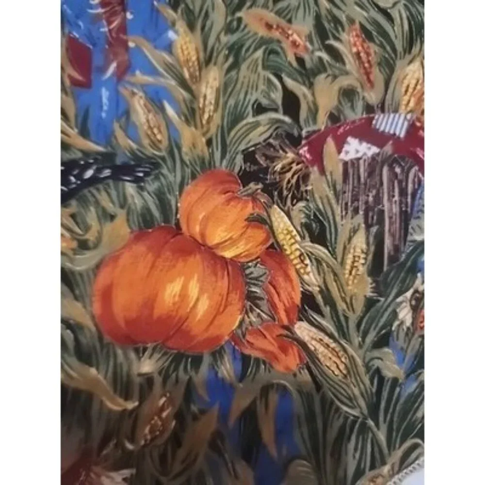Scarecrow Pumpkin Fabric Placemats Set of 8 Fall Halloween Thanksgiving Decor‎